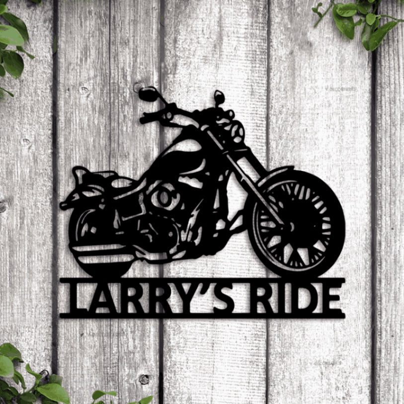 Custom Motorcycle Metal Wall Art With Led Lights, Motorcycle Art Garage