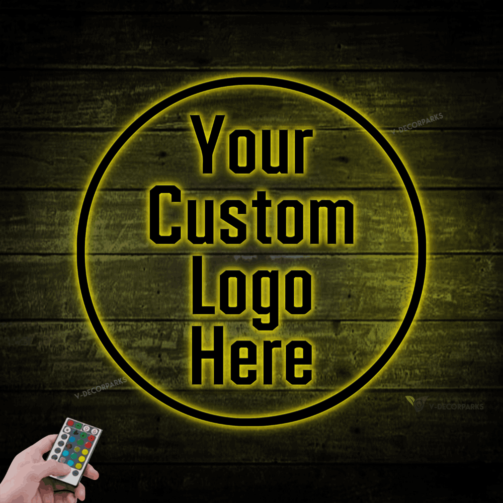 Custom Led Lights Sign, Your Custom Text Metal Sign,your Logo Here Sign ...