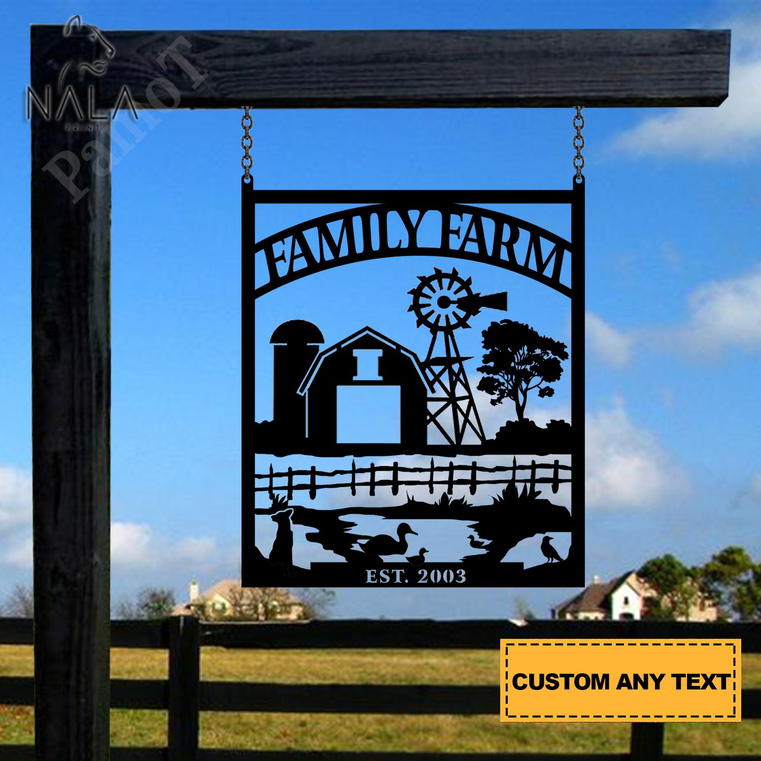 Custom Metal Family Farm Sign, Welcome To Farm Sign Gift For Family ...