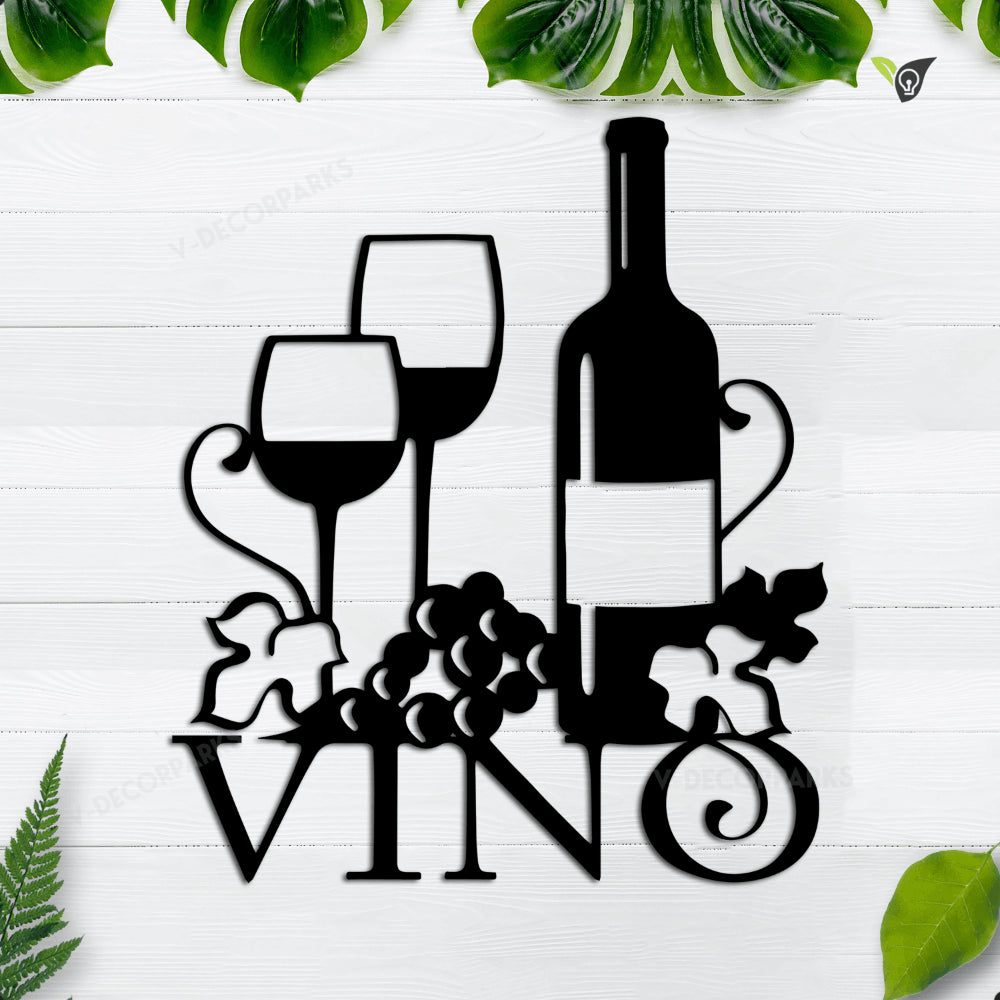 Vino Metal Wall Art, Wine, Vino, Wine Sign, Wine Wall Decor, Wine Decor ...