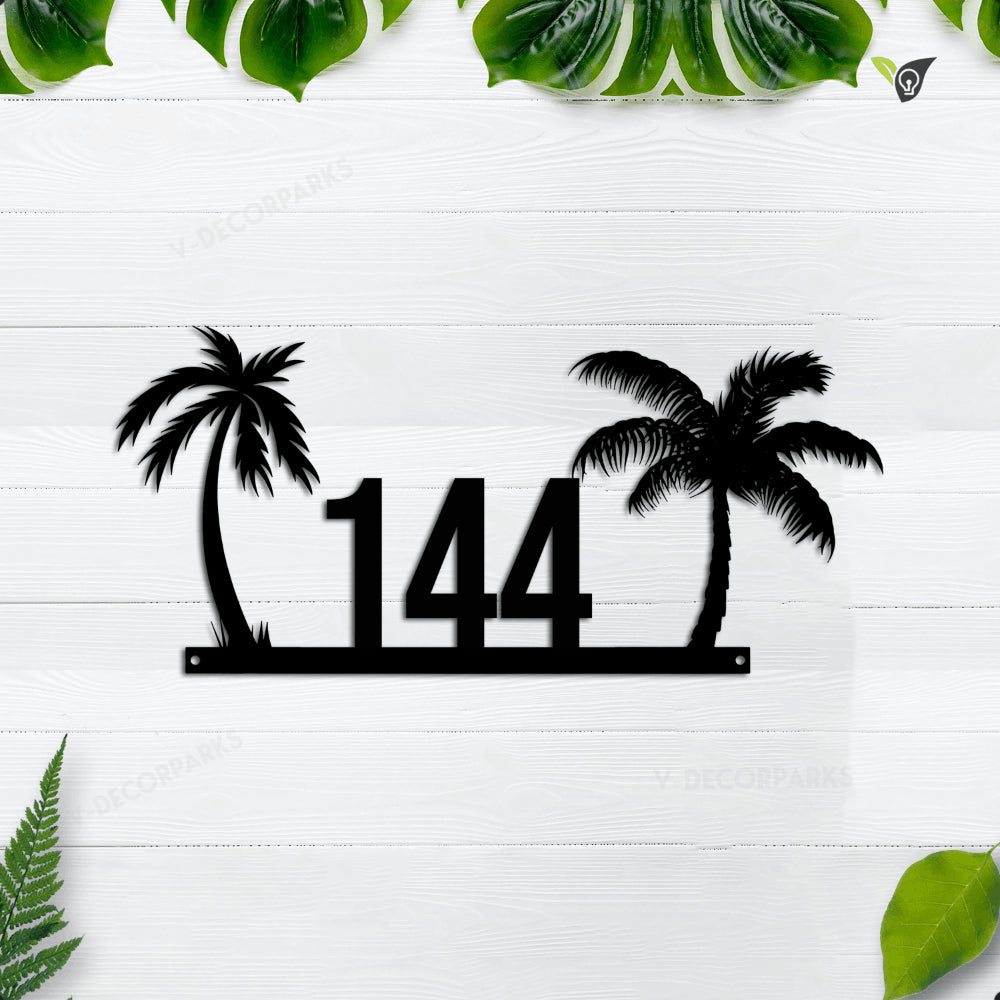 Custom Metal Address Sign, Palm Tree Address Sign, Address Plaque