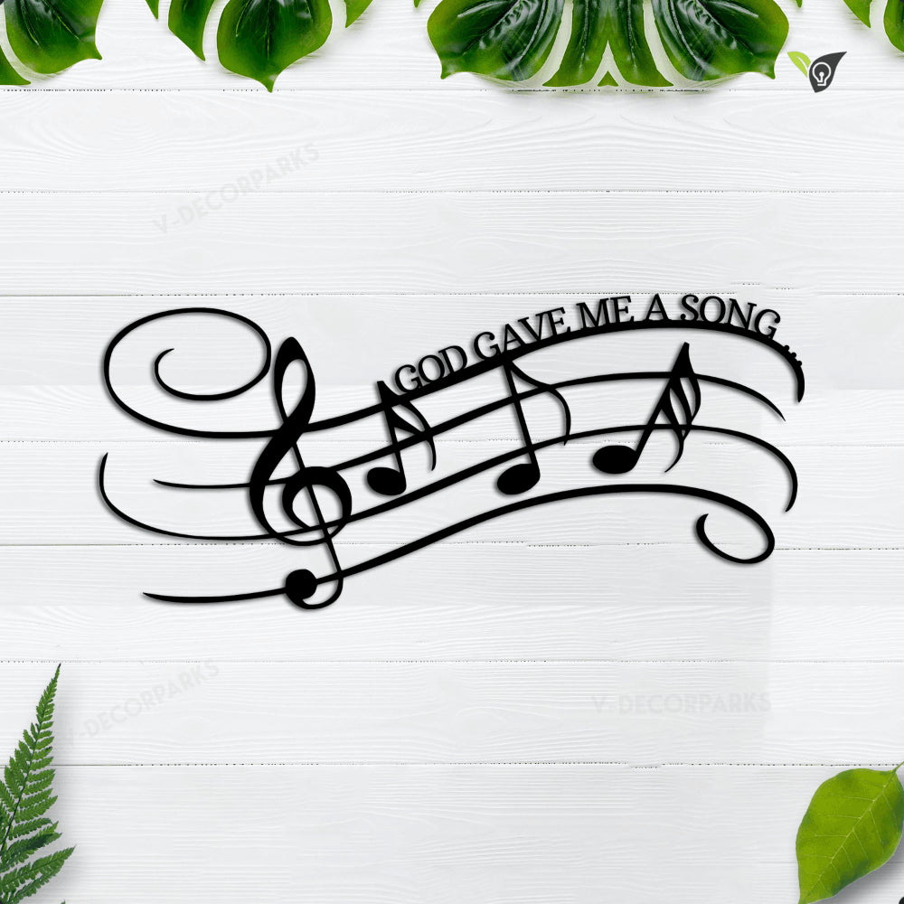 Music Notes Metal Wall Art, Musician Gifts, Play Musician Wall Art ...