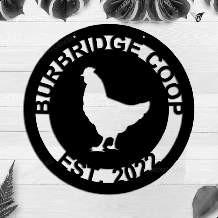 Custom Chicken Coop Sign, Metal Chicken Coop Sign, Personalized Chicken ...