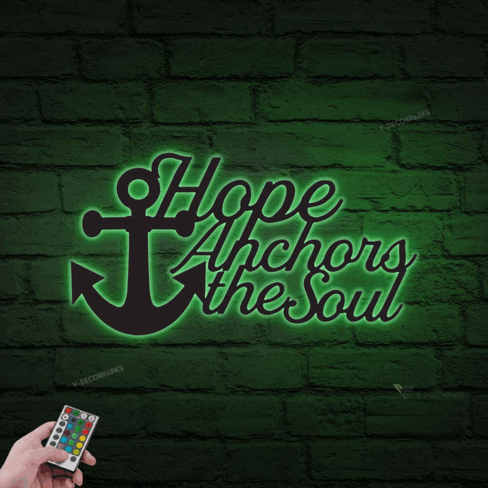 Hope Anchors The Soul With Led Lights, Hebrews 619 Anchor Decor ...