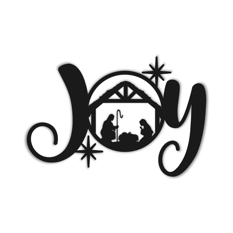 Joy Nativity Metal Sign Wall Decor, Metal Sign Outdoor | Nalaprint