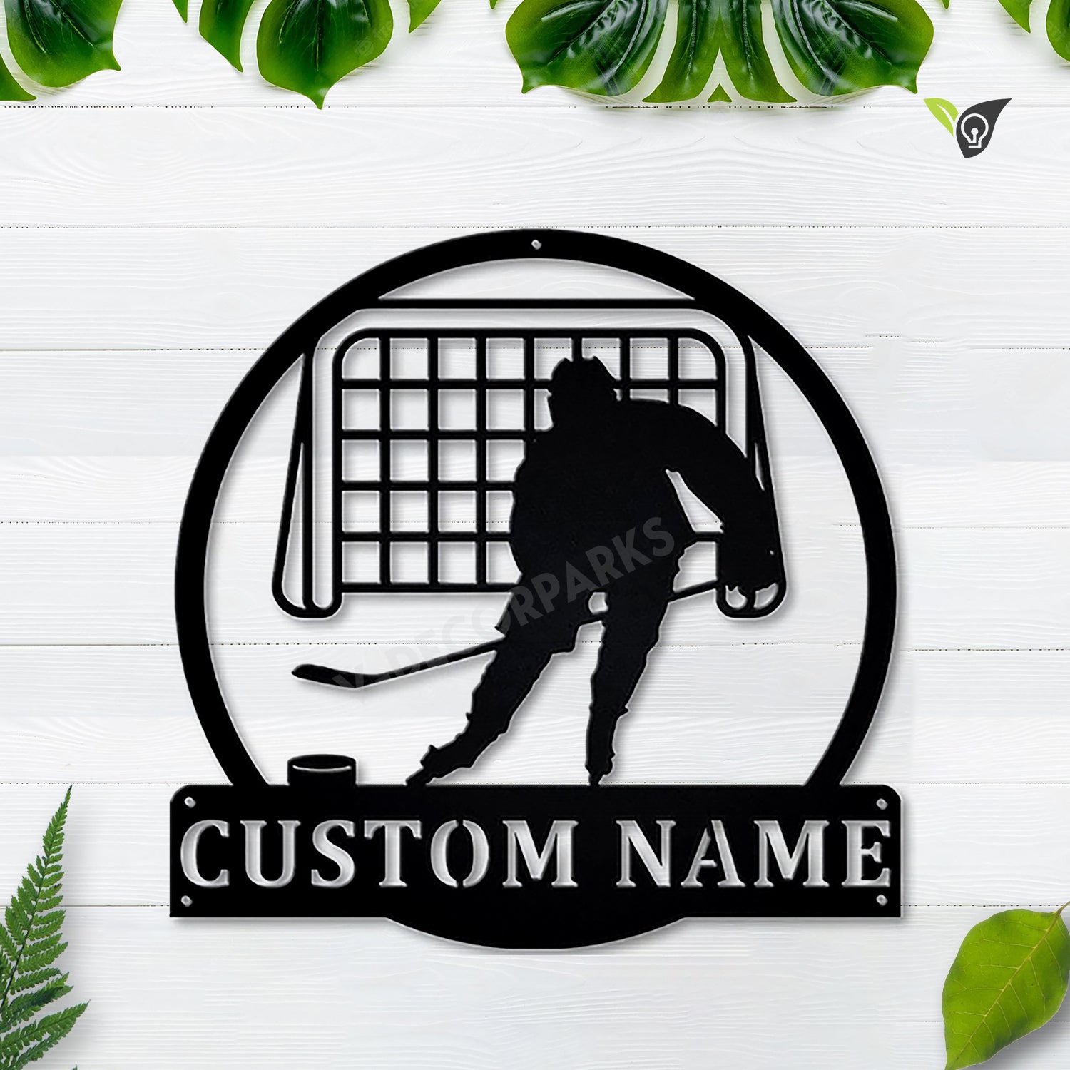 Personalized Hockey Name Monogram Metal Sign Art ,custom Hockey Name