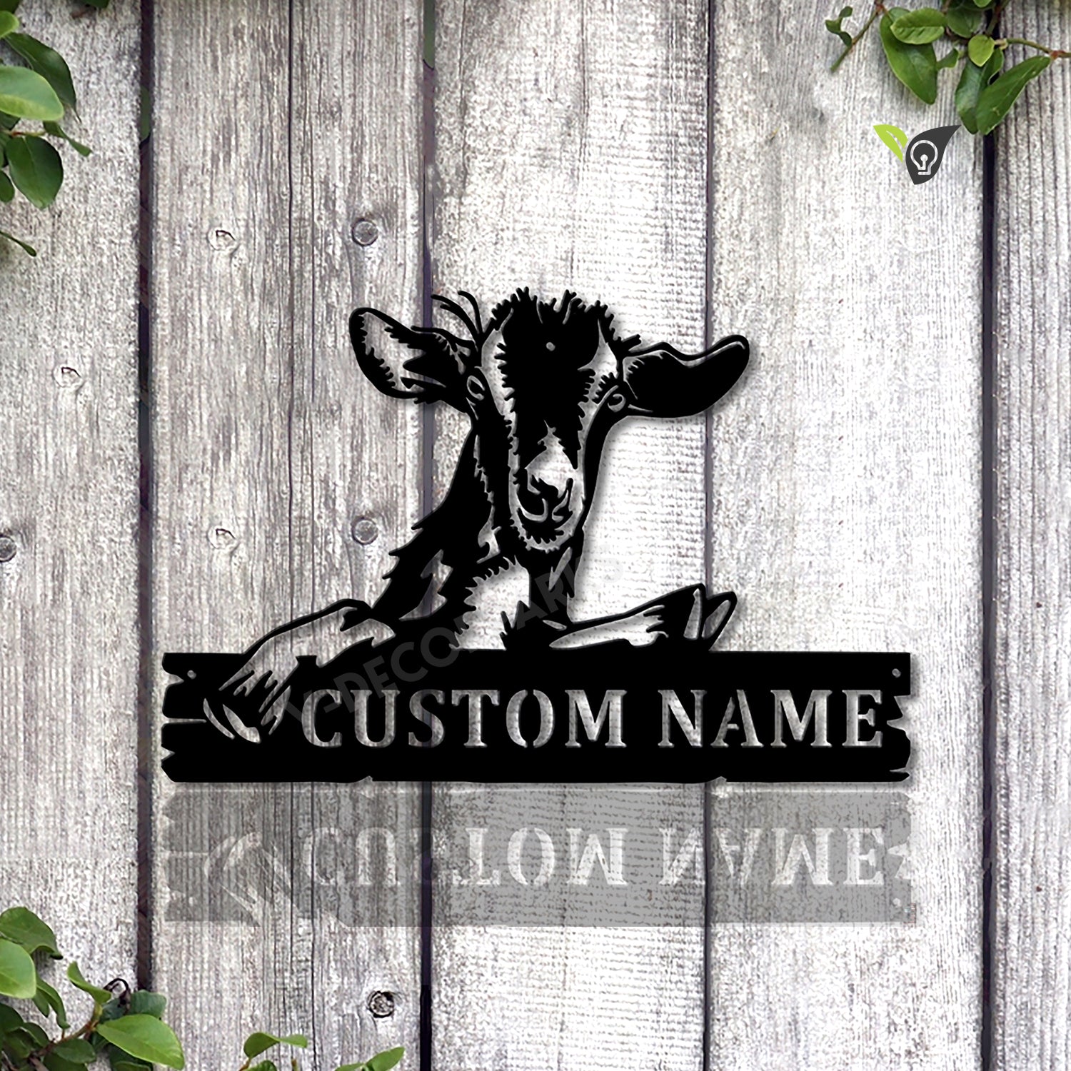 Personalized Goat Farm Monogram Metal Sign Art Custom Goat