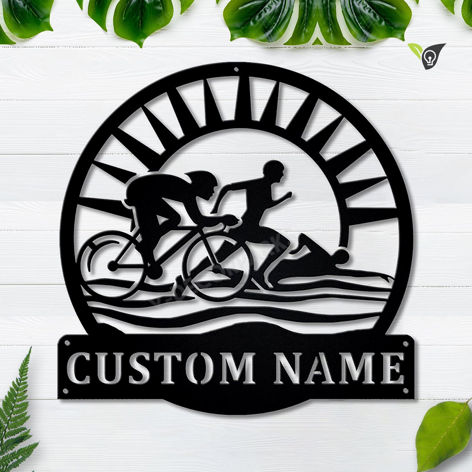Personalized Triathlon Monogram Metal Sign Art, Custom Triathlon Sport ...