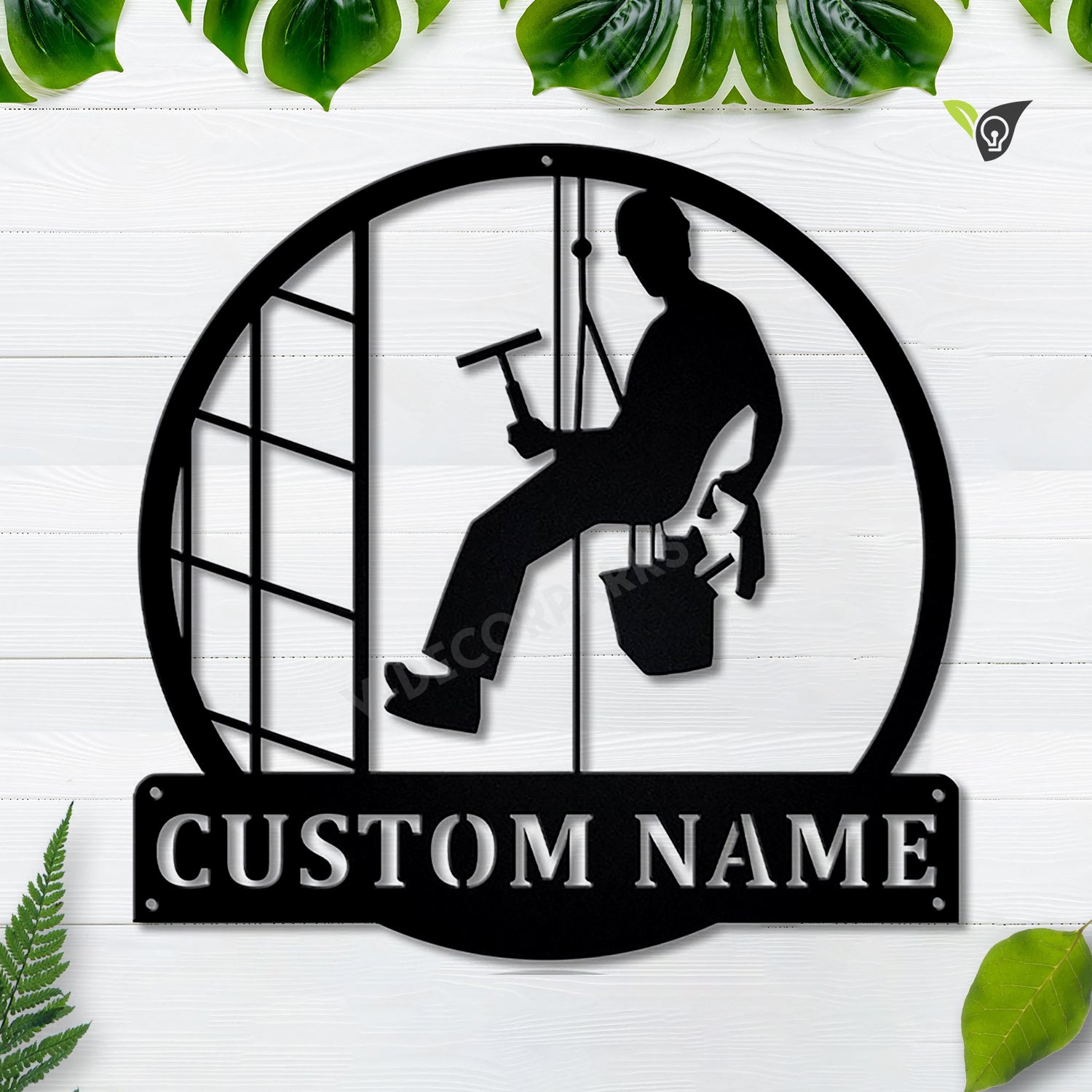 Personalized Building Cleaner Monogram Metal Sign Art, Custom Building Cleaner Metal Sign, Cleaner Lover Sign Decoration For Living Room