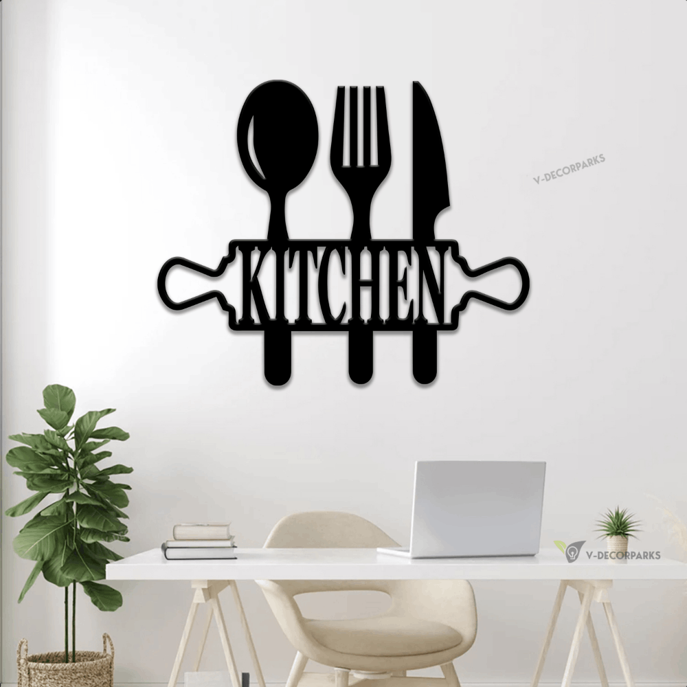 Metal Kitchen Sign Led Lights Decor Kitchen Wall Decor Kitchen Wall Art ...