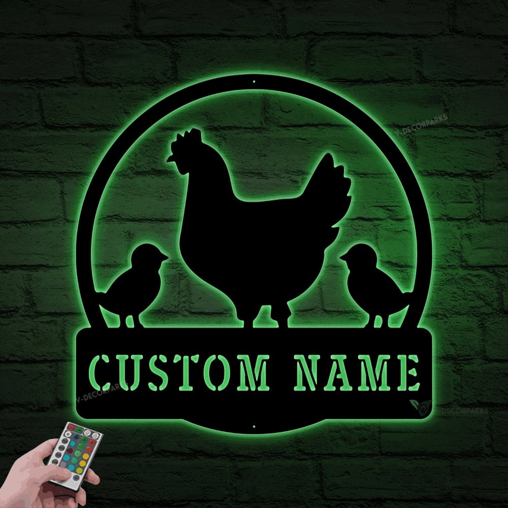 Personalized Chicken Coop Signs With Led Lights, Metal Chicken Coop Sign, Chicken Farm Signs, Fluffy Butt Hut Chicken, Metal Chicken Sign,rustic Sign