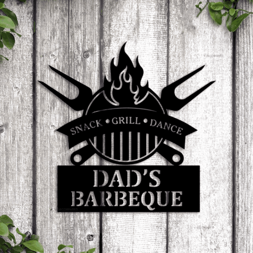 Personalized Metal Grilling With Led Lights Sign, Custom Metal Grill ...