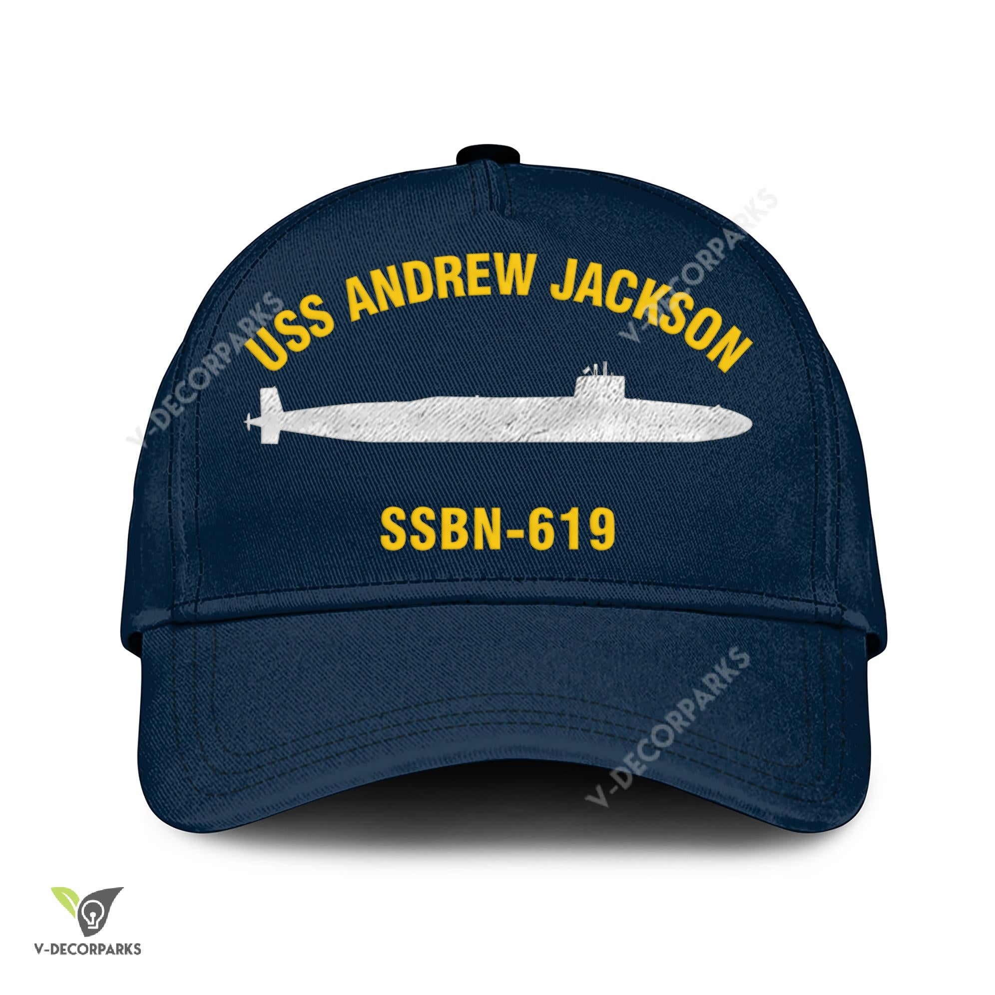Uss Andrew Jackson Ssbn-619 Classic Baseball Cap Gift For Navy Veteran ...