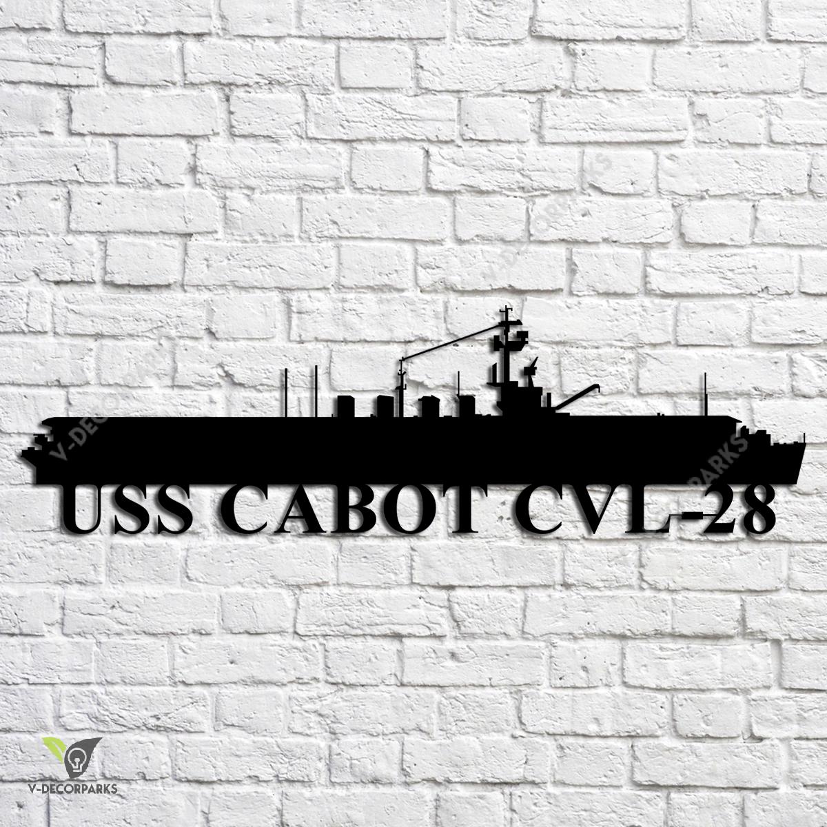 Uss Cabot Cvl-28 Navy Ship Metal Art, Navy Ships Silhouette Metal Gift ...