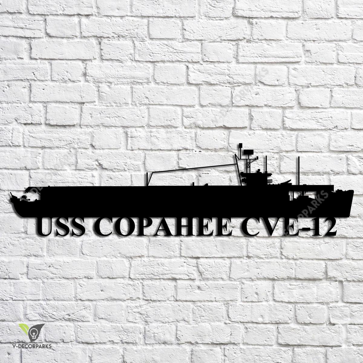 uss-copahee-cve-12-navy-ship-metal-art-navy-ships-silhouette-metal