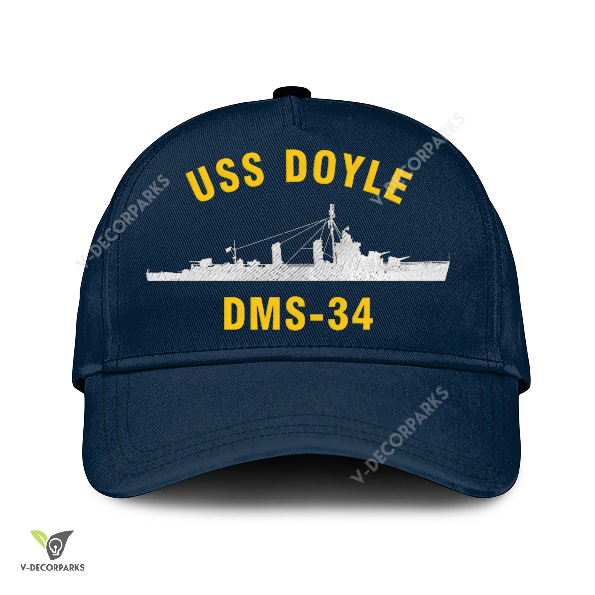 Uss Doyle Dms-34 V2 Classic Baseball Cap Gift For Navy Veteran, Custom ...