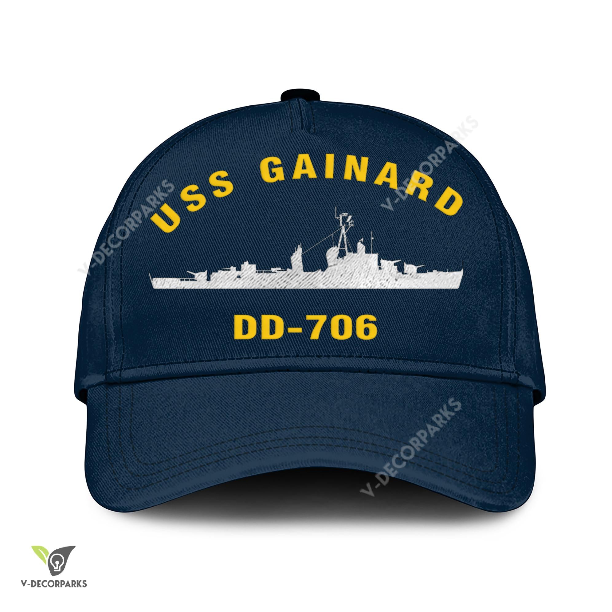 Uss Gainard Dd-706 Classic Baseball Cap Gift For Navy Veteran, Custom ...