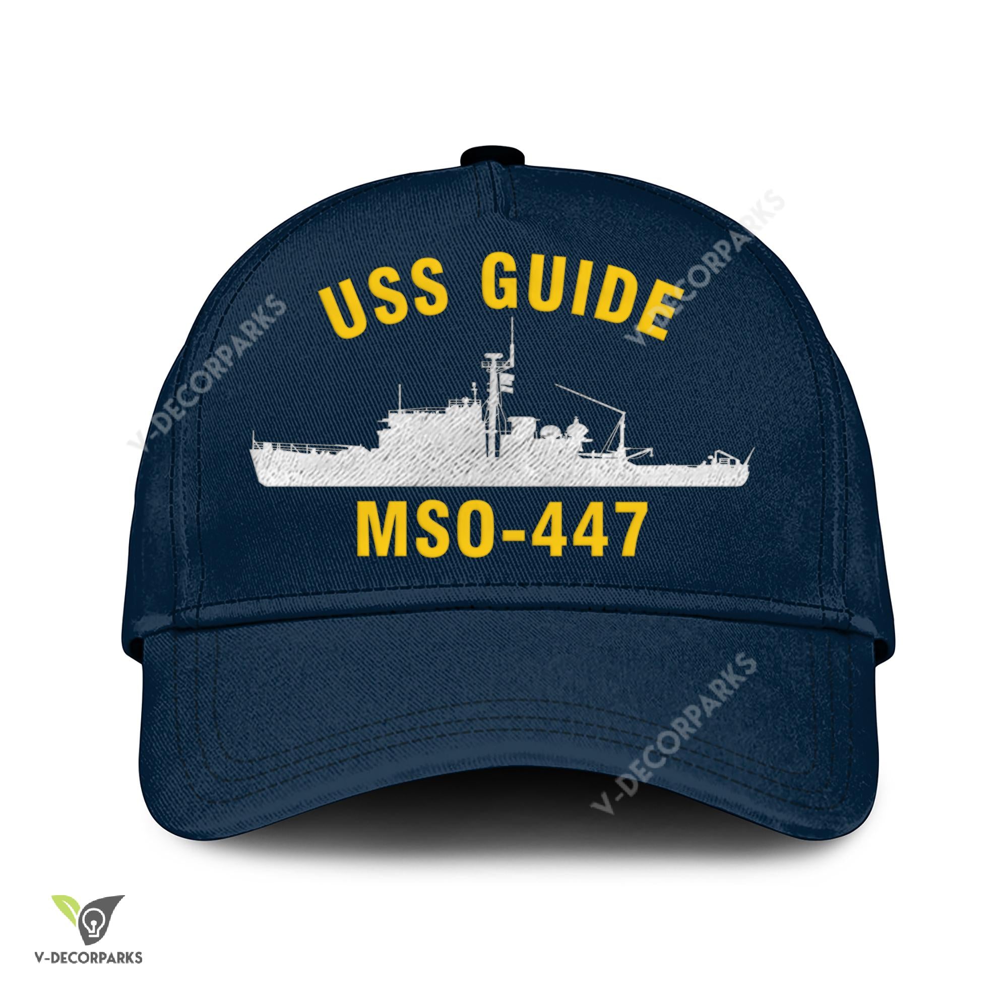 Uss Guide Mso-447 Classic Baseball Cap Gift For Navy Veteran, Custom ...