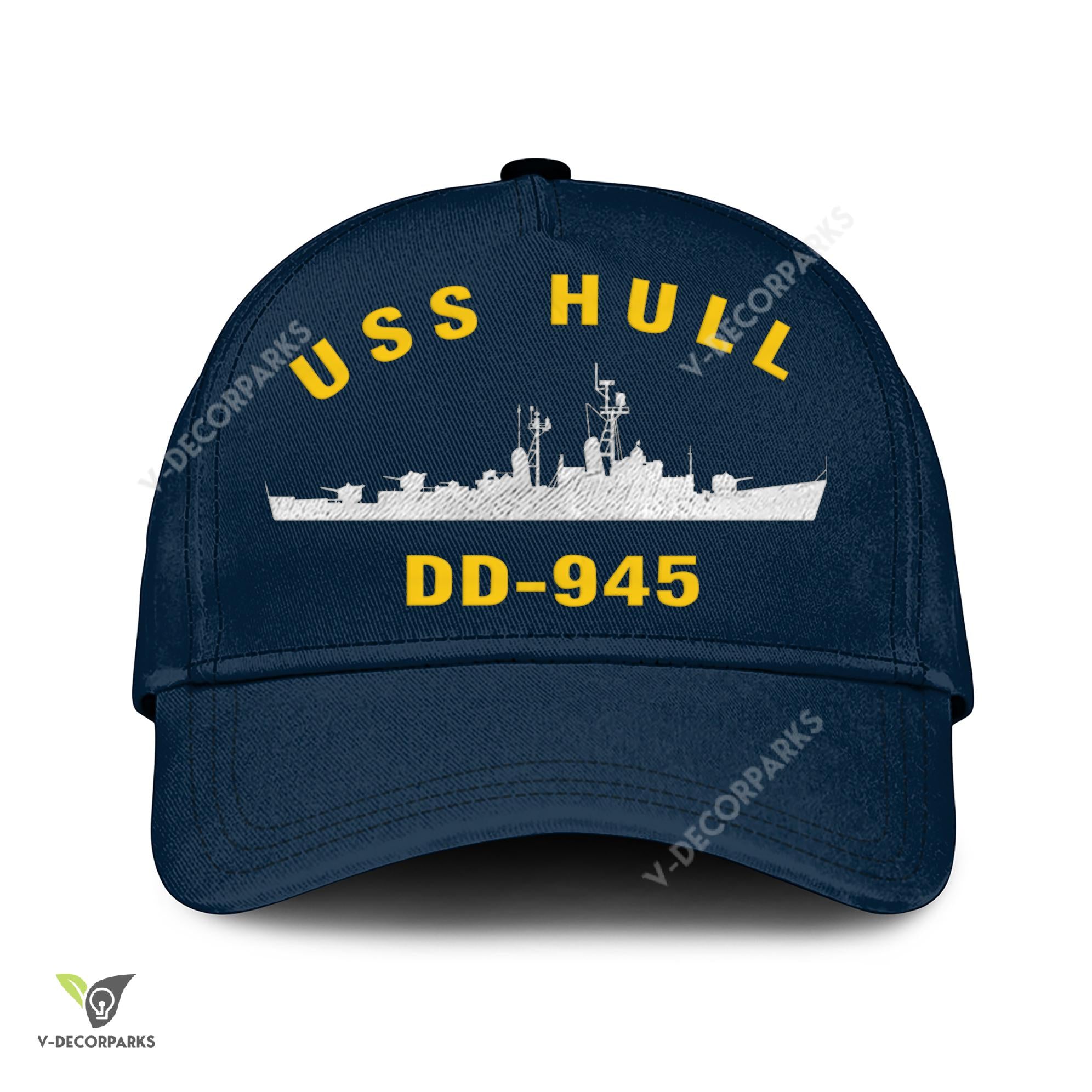 Uss Hull Dd945 Classic Baseball Cap Gift For Navy Veteran, Custom