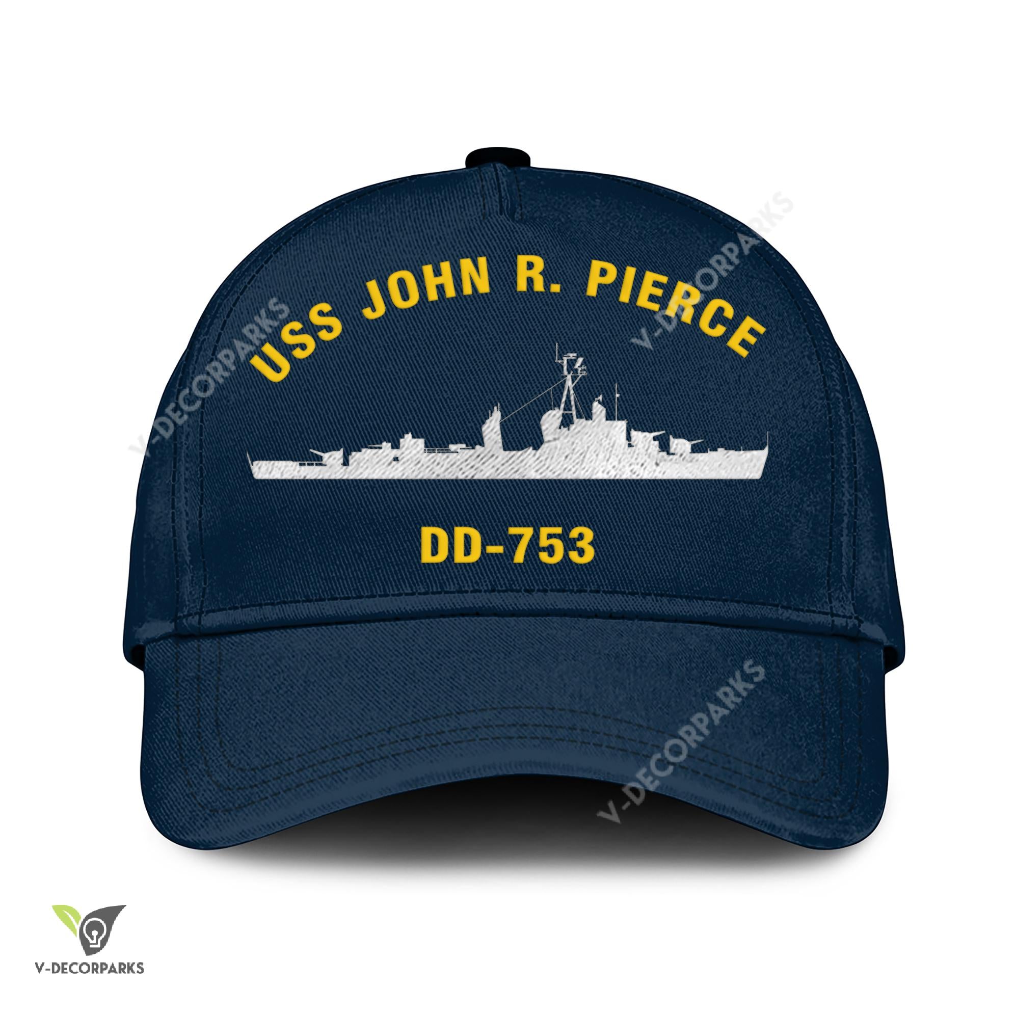 Uss John R. Pierce Dd-753 Classic Baseball Cap Gift For Navy Veteran ...