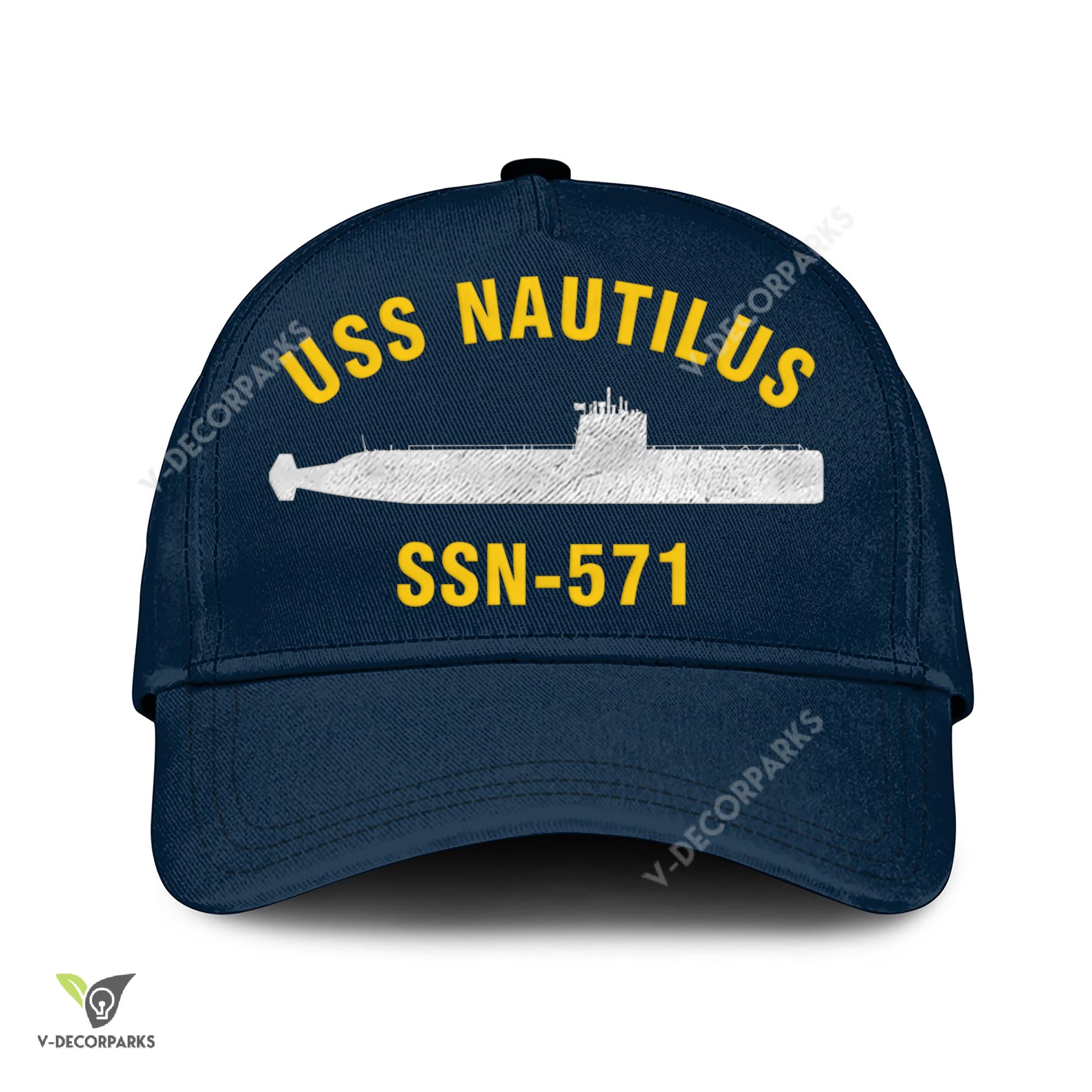 Uss Nautilus Ssn571 Classic Baseball Cap Gift For Navy Veteran, Custom