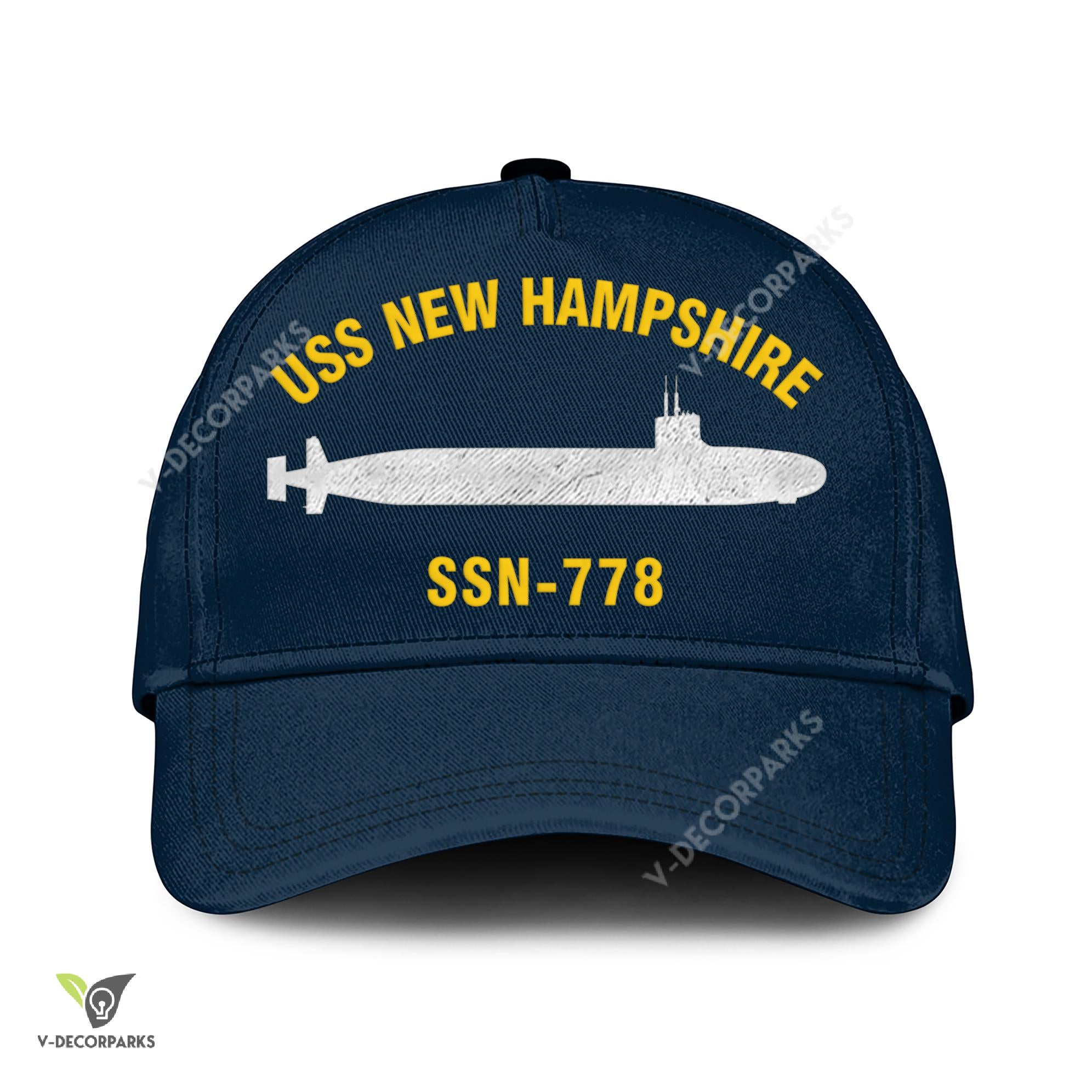 Uss New Hampshire Ssn 778 Classic Baseball Cap Gift For Navy Veteran 