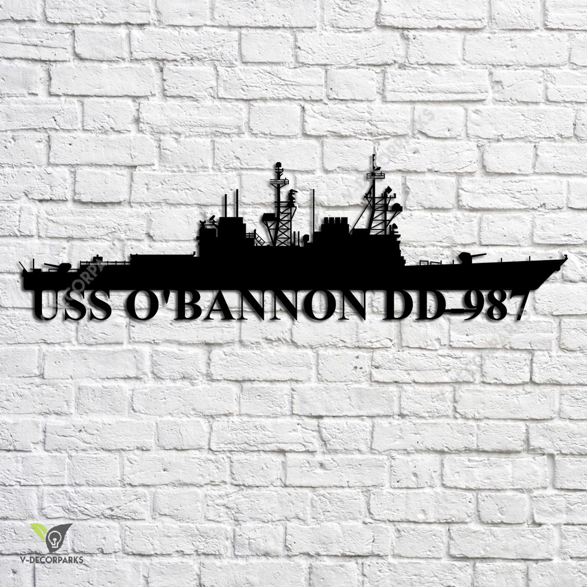 uss-o-bannon-dd-987-navy-ship-metal-art-navy-ships-silhouette-metal