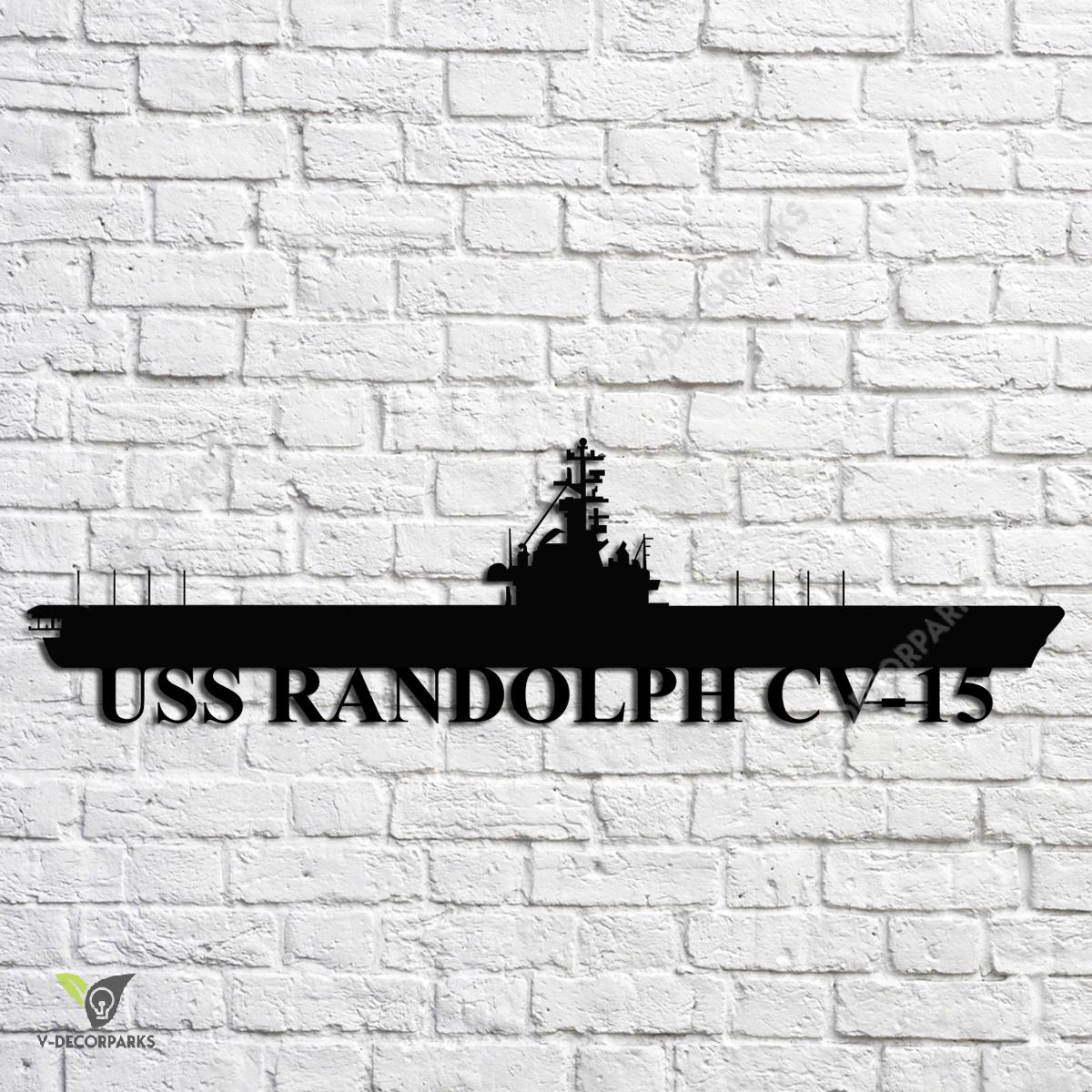 Uss Randolph Cv-15 Navy Ship Metal Art, Navy Ships Silhouette Metal ...