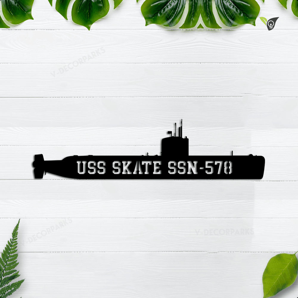 Personalized Submarine Uss Skate Ssn-578 Metal Wall Art, Custom ...