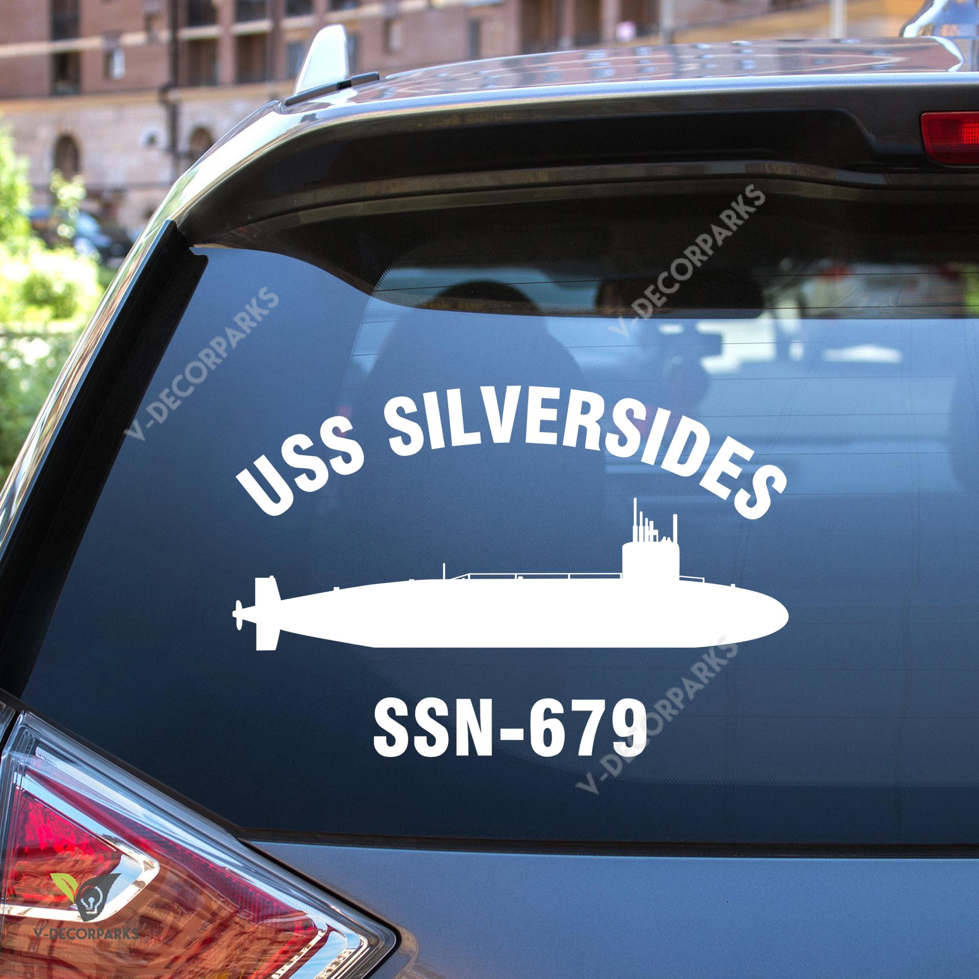 Uss Silversides Ssn 679 Navy Ships Car Decal Car Window Sticker T