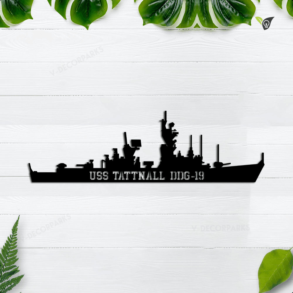 Personalized Uss Tattnall Ddg 19 Metal Wall Art Custom Us Navy Ships