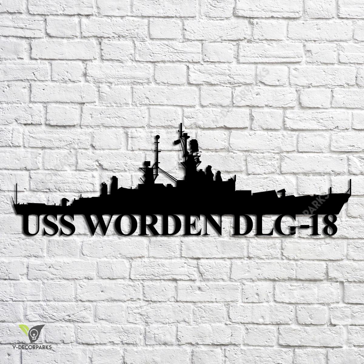 uss-worden-dlg-18-navy-ship-metal-art-navy-ships-silhouette-metal-gift