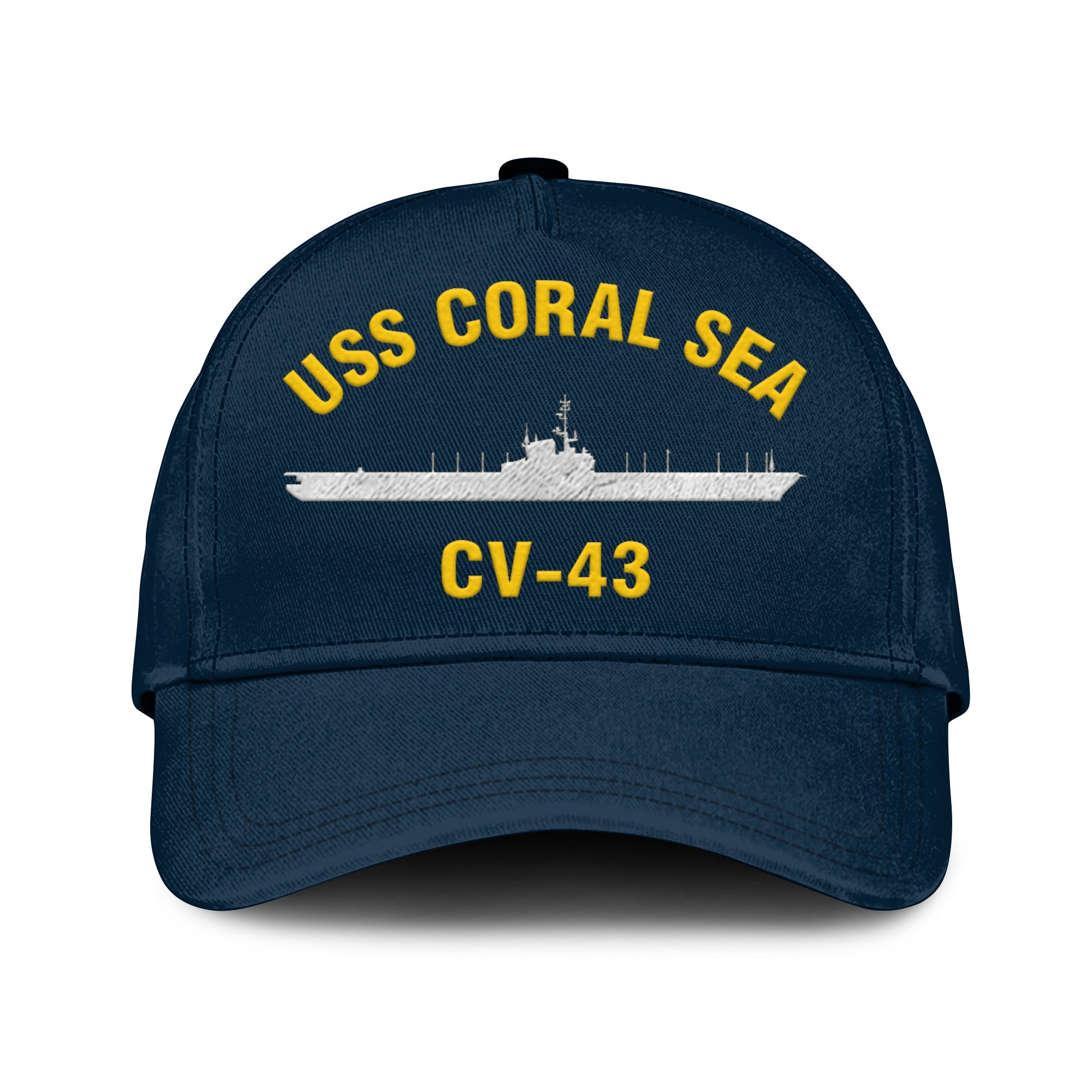 Uss Coral Sea Cv-43 Classic Cap, Custom Print/embroidered Us Navy Ships