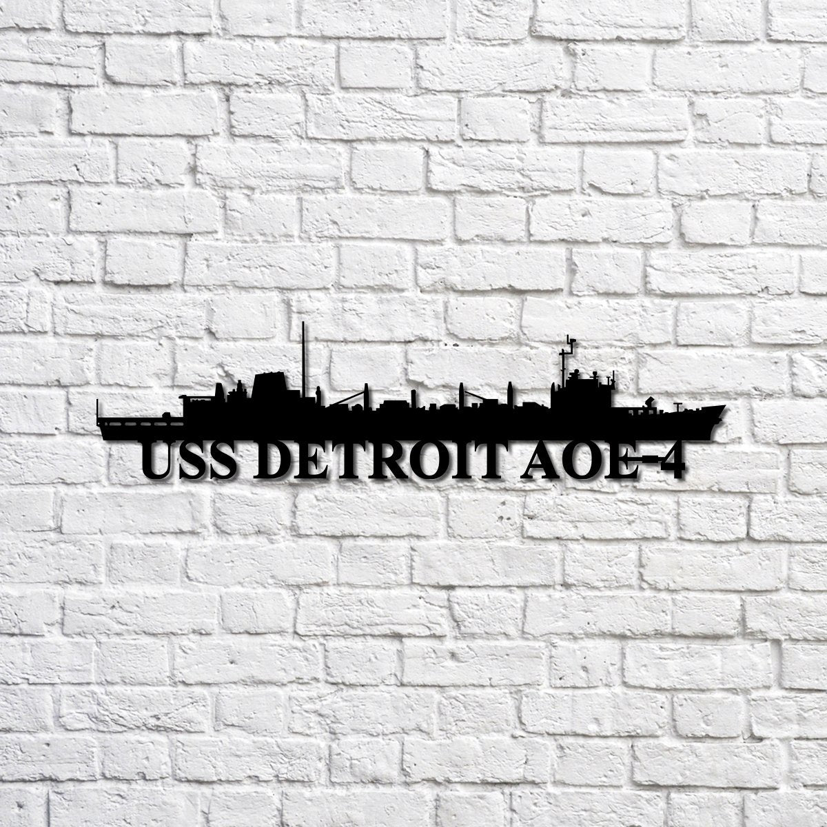 Uss Detroit Aoe-4 Navy Ship Metal Sign, Memory Wall Metal Sign Gift For ...