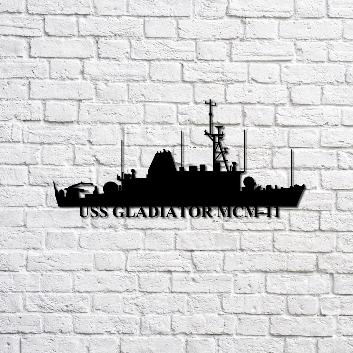 Uss Gladiator Mcm-11 Navy Ship Metal Sign, Memory Wall Metal Sign Gift ...