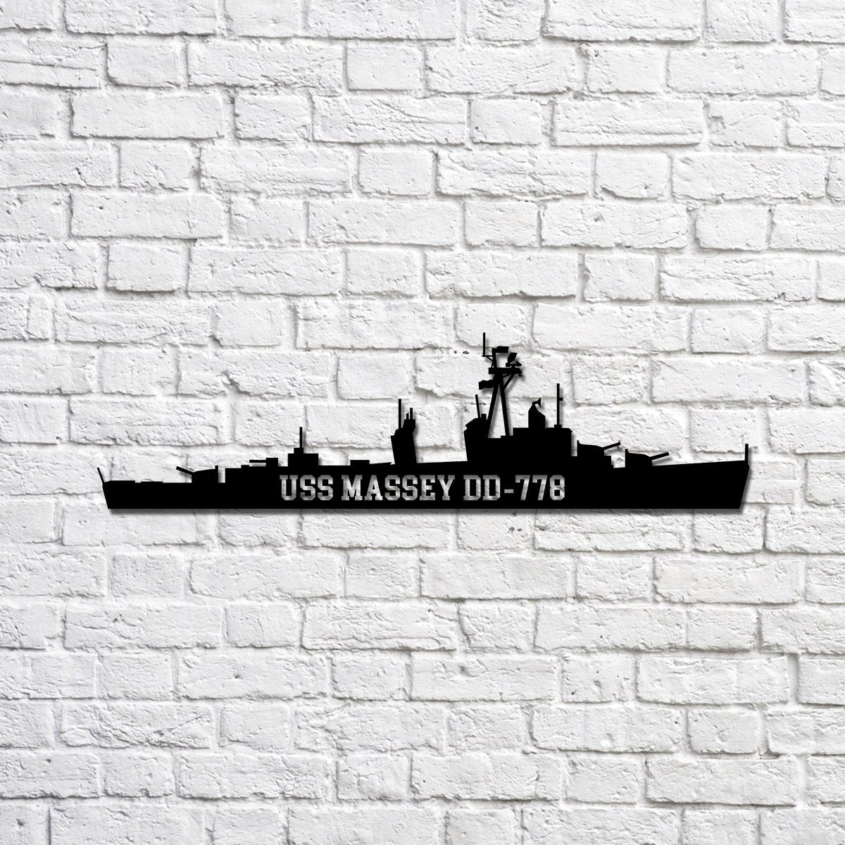 Uss Massey Dd-778 Navy Ship Metal Sign, Memory Wall Metal Sign Gift For ...