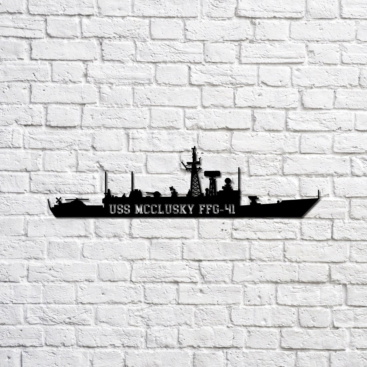 Uss Mcclusky Ffg-41 Navy Ship Metal Sign, Memory Wall Metal Sign Gift ...