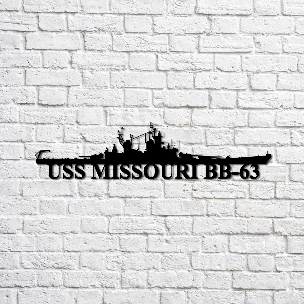 Uss Missouri Bb-63 Navy Ship Metal Sign, Memory Wall Metal Sign Gift 