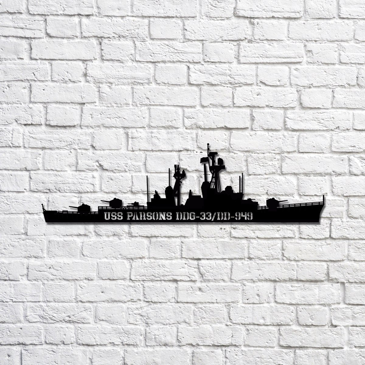 Uss Parsons Ddg-33 Dd-949 Navy Ship Metal Sign, Memory Wall Metal Sign ...