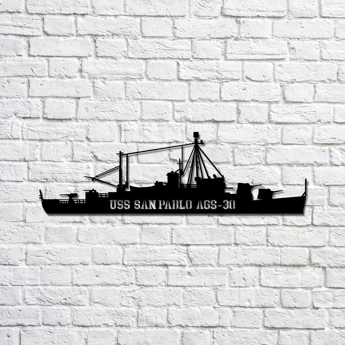 Uss San Pablo Ags30 Navy Ship Metal Sign, Memory Wall Metal Sign Gift