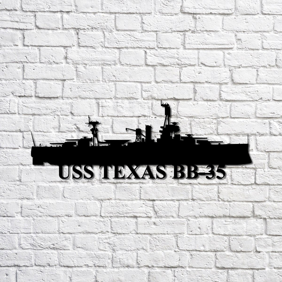 Uss Texas Bb-35 Navy Ship Metal Sign, Memory Wall Metal Sign Gift For ...