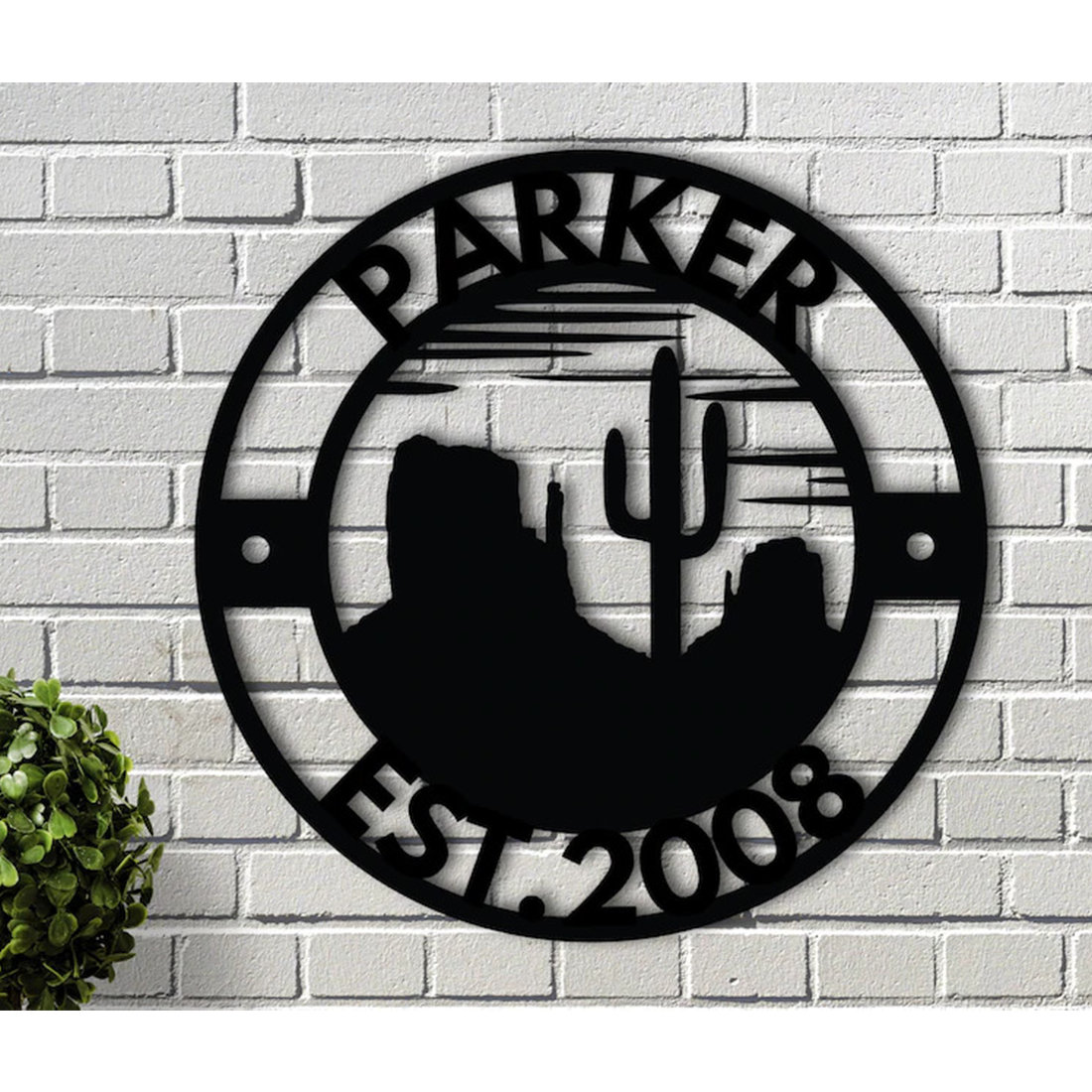 Customized Name Metal Wall Art, Western Theme Vintage Metal Sign