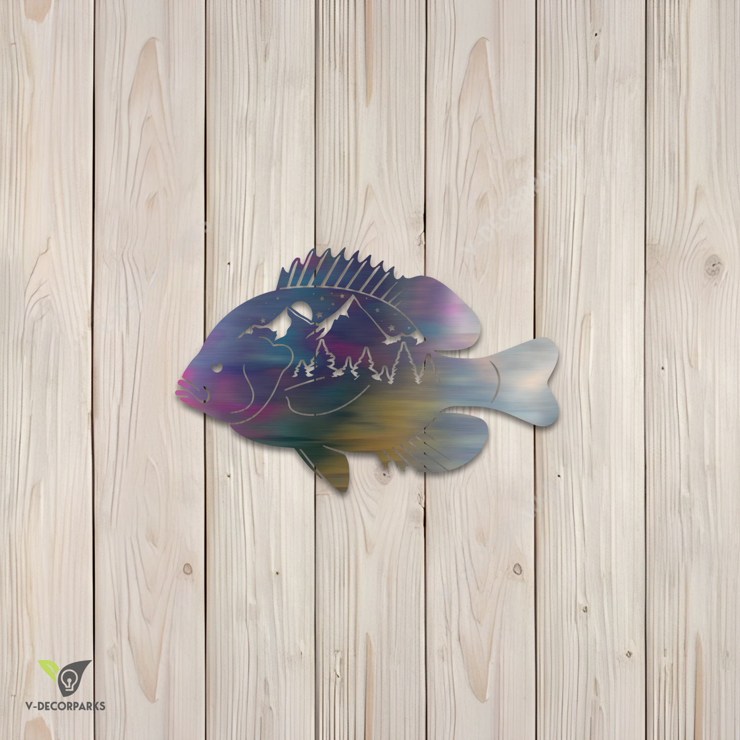 Redear Sunfish Metal Art, Redear Sunfish Heat Induced Color Decor