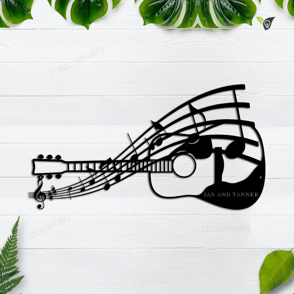Guitar Metal Wall Art, Metal Guitar Decor, Metal Wall Art, Guitar Lover