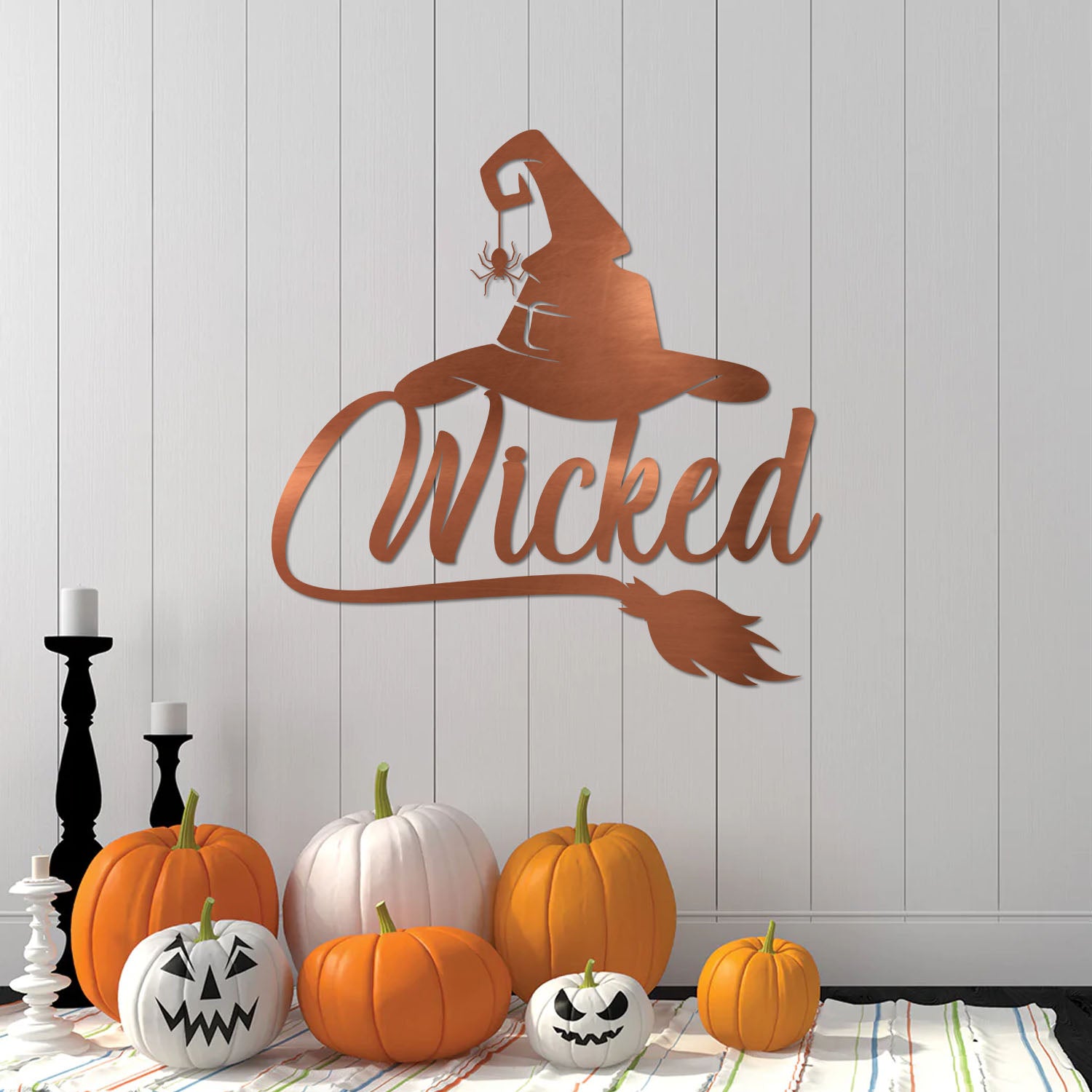 Wicked Witch Hat Metal Art, Wicked Witch Hat Halloween Welded Decor