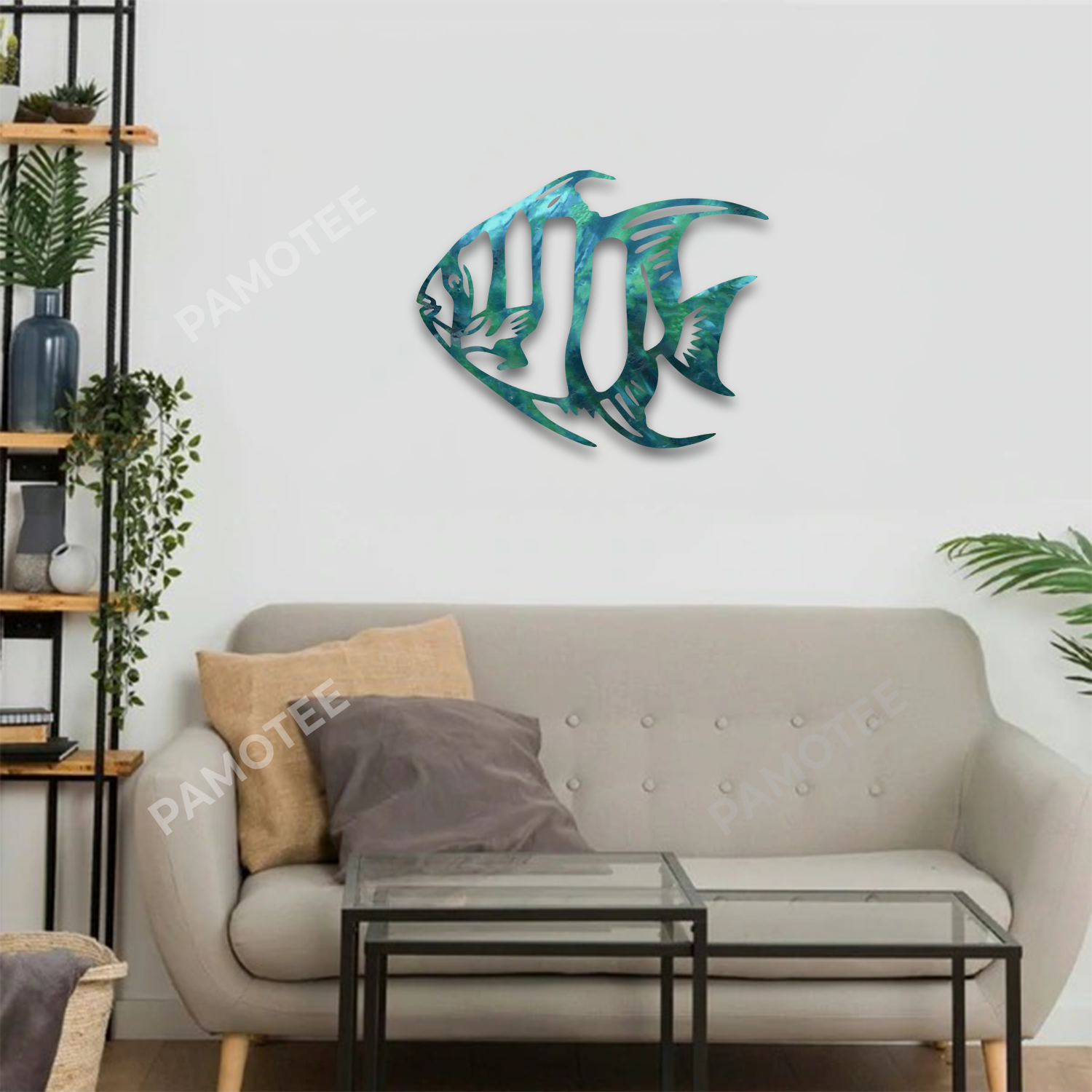 Angelfish Metal Sign, Angelfish Gift For Fishers