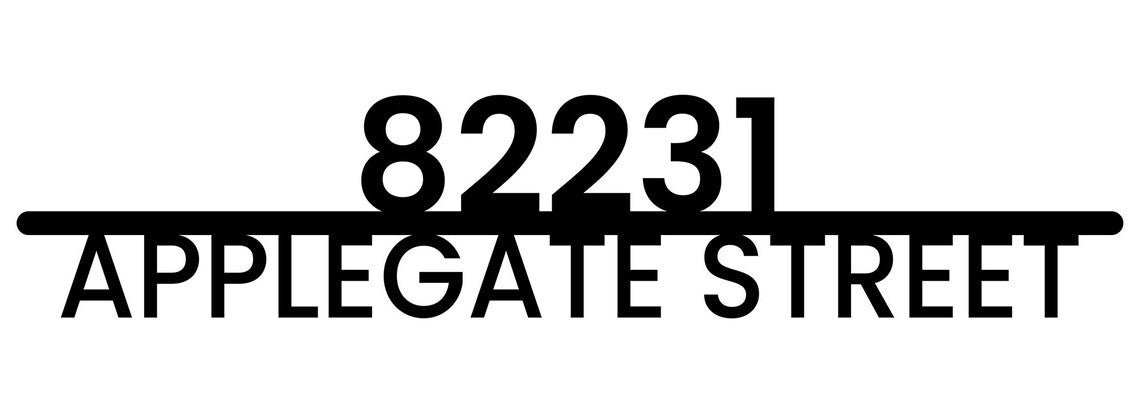Personalized Modern Metal Address Plaque House Number Street Address ...