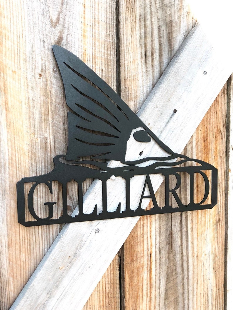 Red Fish Metal Art, Personalized Fish Sign, Metal Fish, Fisherman Gift