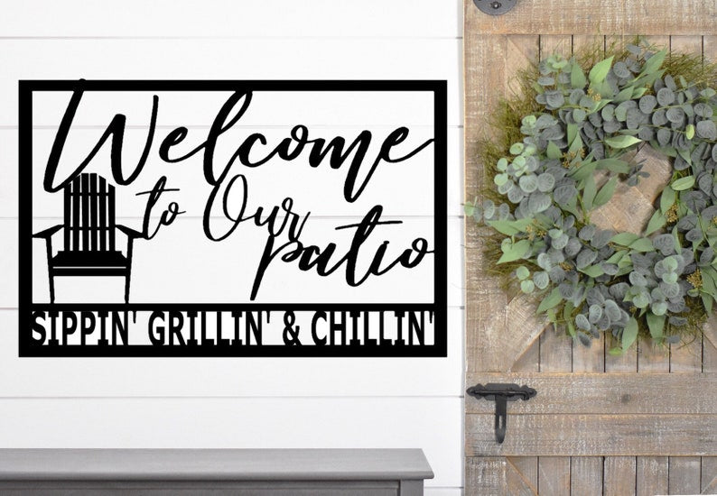 Gartenflagge „Welcome To Our Patio“ – Dekorative Willkommens-Flagge Für Terrasse & Vorgarten
