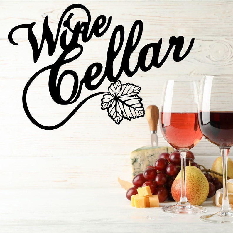 Metal Wall Art, Wine Cellar Wall Decor, Wine Room Art, Metal Wall